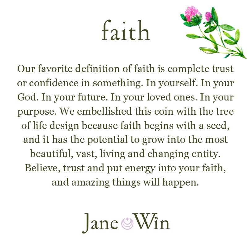 FAITH Petite Embellished Coin